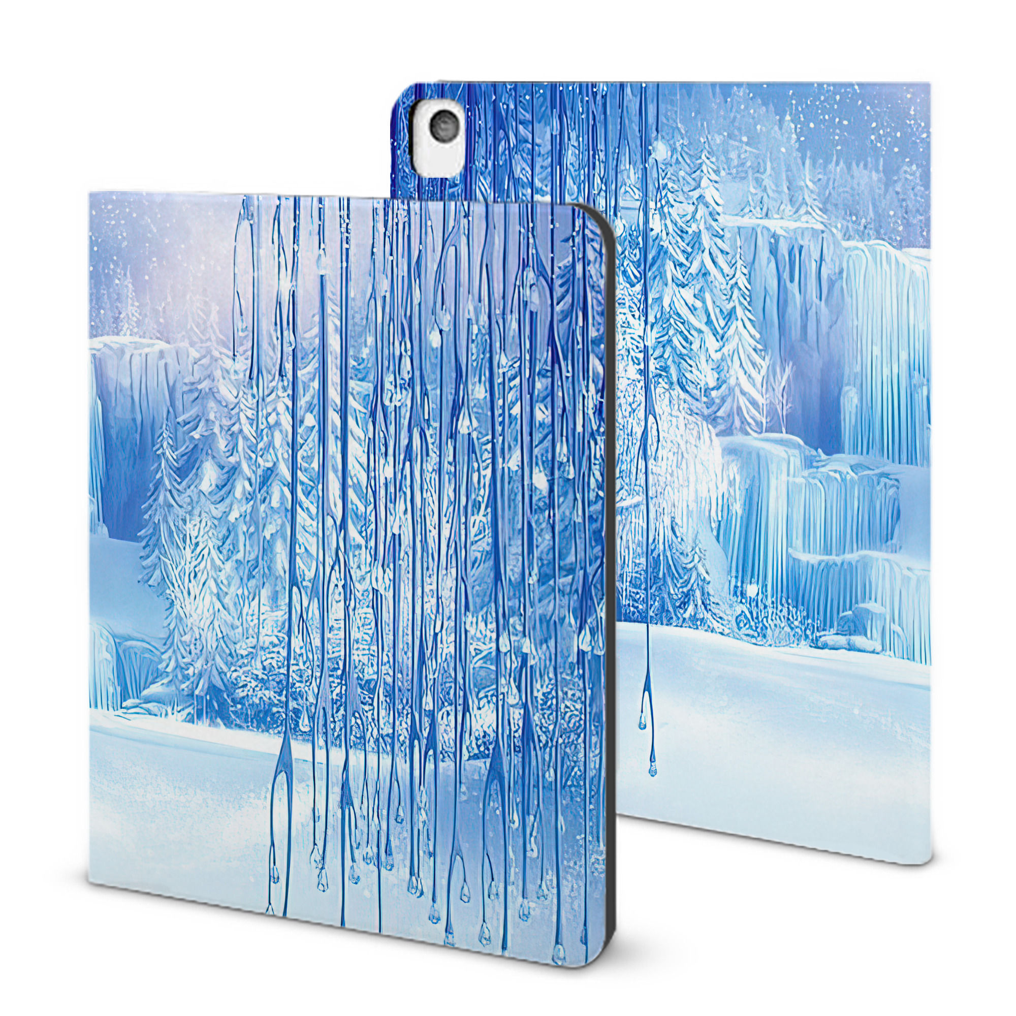 （画像用） アナと雪の女王 アンナ エルサ Frozen Anna Elsa IPadケース ペンホルダー付き ブックスタイルデザイン